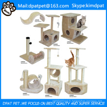 Sisal Scratch Postes Arbre à chat bricolage de luxe avec jouets en corde d&#39;escalade